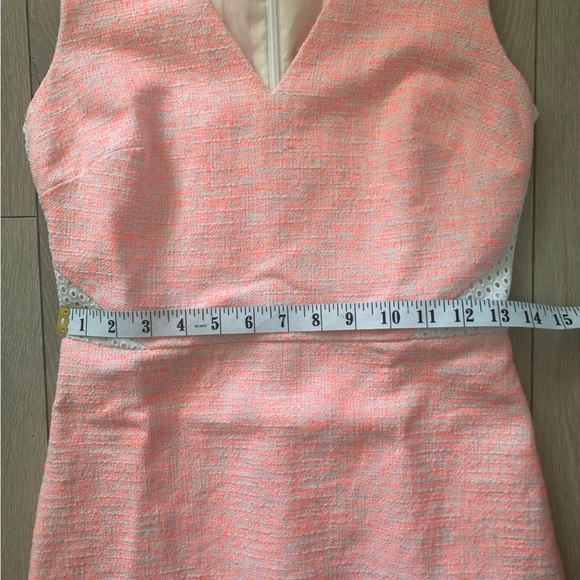 J. Crew Neon Orange Lace Detailed Mini Dress Size 2 - Picture 14 of 14